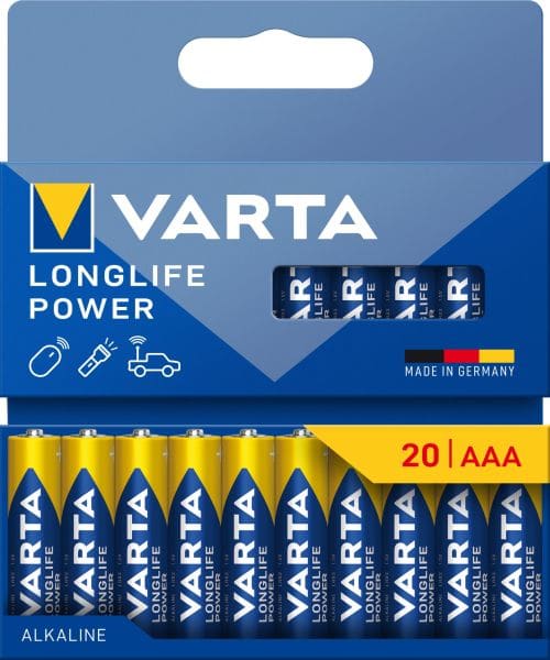 VARTA - Batterie Longlife Power Alka. AAA Micro LR03 1.5V 1Bli=20Stk