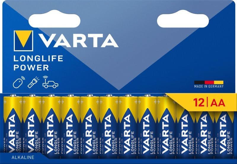 VARTA - Batterie Longlife Power Alka. AA Mignon LR6 1.5V 1Bli=12Stk