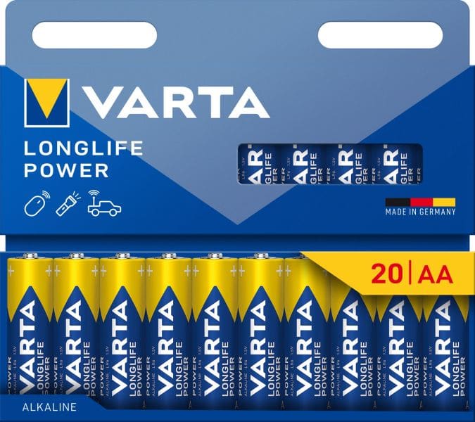 VARTA - Batterie Longlife Power Alka. AA Mignon LR6 1.5V 1Bli=20Stk
