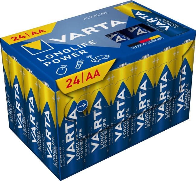 VARTA - Batterie Longlife Power Alka AA Mignon LR6 1.5V CUBEPACK=24Stk