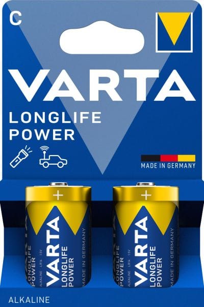 VARTA - Batterie Longlife Power Alkaline C Baby LR14 1.5V 1Bli=2Stk