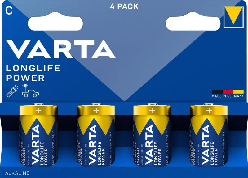 VARTA - Batterie Longlife Power Alkaline C Baby LR14 1.5V 1Bli=4Stk