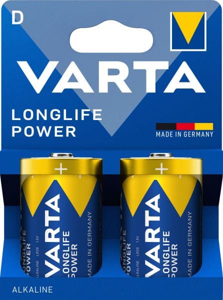 VARTA - Batterie Longlife Power Alkaline D Mono LR20 1.5V 1Bli=2Stk