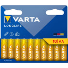 VARTA - Batterie Longlife Alkaline AA Mignon LR6 1.5V 1Bli=10Stk