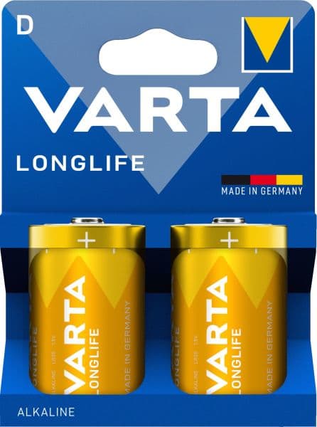 VARTA - Batterie Longlife Alkaline D Mono LR20 1.5V 1Bli=2Stk