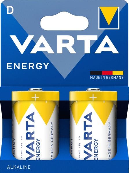 VARTA - Batterie Energy Alkaline D Mono LR20 1.5V 1Bli=2Stk