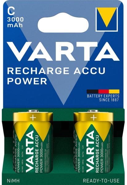 VARTA - Akku Recharge Power Nickel-Hyd C HR14 1.2V 3000mAh 1Bli=2Stk