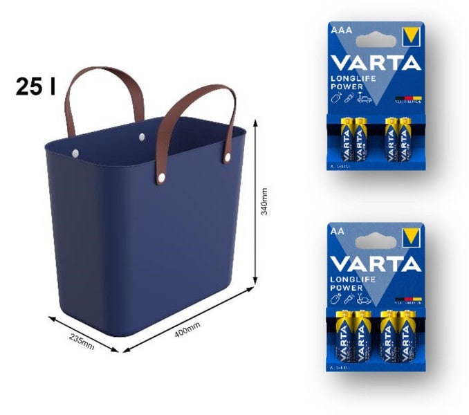 VARTA - best.aus: LL Power 30x4AAA + 40x4AA + Rotho Multibag 25L bl