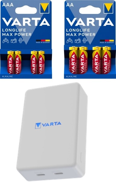 VARTA - best aus: 40x4AAA + 60x4AA + Mag Pro Wireless Powebank 10000