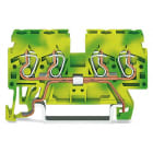 WAGO - 4-Leiter-Schutzleiterklemme, 2,5mm², seitliche Beschriftungsaufnahmen, grün-gelb