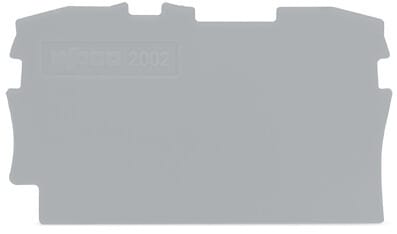 WAGO - Abschluss- und Zwischenplatte, 0,8mm dick, grau