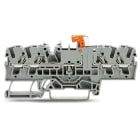 WAGO - 4-Leiter-Trenn- und Messklemme, Prüfmöglichkeit, Trennmesserhalter orange, grau