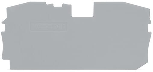 WAGO - Abschluss- und Zwischenplatte, 1mm dick, grau