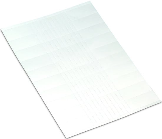 WAGO - Pappschilder, für Laserdrucker, 9, 5x25mm, weiß
