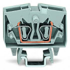 WAGO - 2-Leiter-Mini-Durchgangsklemme, 2,5mm², mit Prüfmöglichkeit, grau