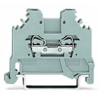 WAGO - 2-Leiter-Durchgangsklemme, 1,5mm², seitliche Beschriftungsaufnahmen, grau