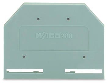 WAGO - Abschluss- und Zwischenplatte, 2,5mm dick, grau