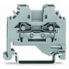 WAGO - 2-Leiter-Durchgangsklemme, 4mm², seitliche Beschriftungsaufnahmen, grau
