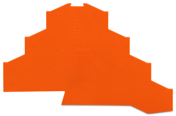 WAGO - Abschluss- und Zwischenplatte, 1mm dick, orange