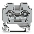 WAGO - 2-Leiter-Durchgangsklemme, 6mm², seitliche Beschriftungsaufnahmen, grau
