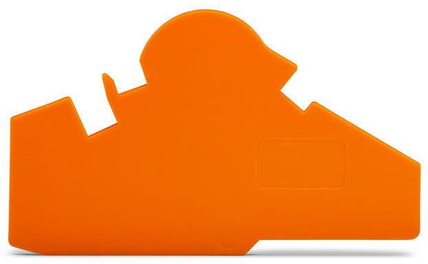 WAGO - Abschluss- und Trennplatte, 1,5mm dick, ohne Plombiermöglichkeit, orange