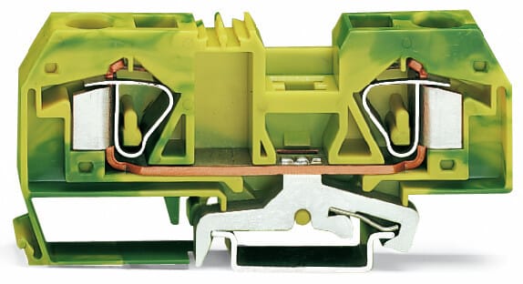 WAGO - 2-Leiter-Schirmleiterklemme, 16mm², mittige Beschriftung, weiß
