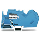 WAGO - 1-Leiter-N-Trennklemme, 35mm², mit integrierter Abschlussplatte, blau