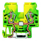 WAGO - 2-Leiter-Schutzleiterklemme, 2,5mm², seitliche Beschriftungsaufnahmen, grün-gelb