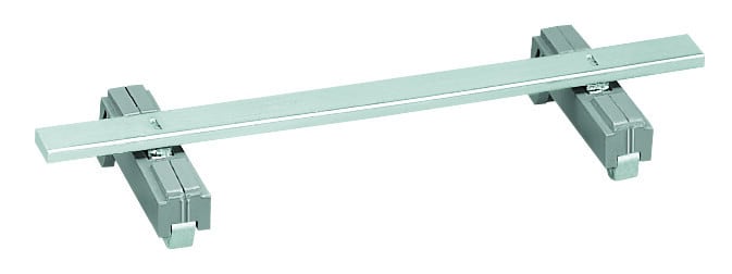 WAGO - Träger mit 2 Ableitfüßen, parallel zur Tragschiene, 125mm lang, grau