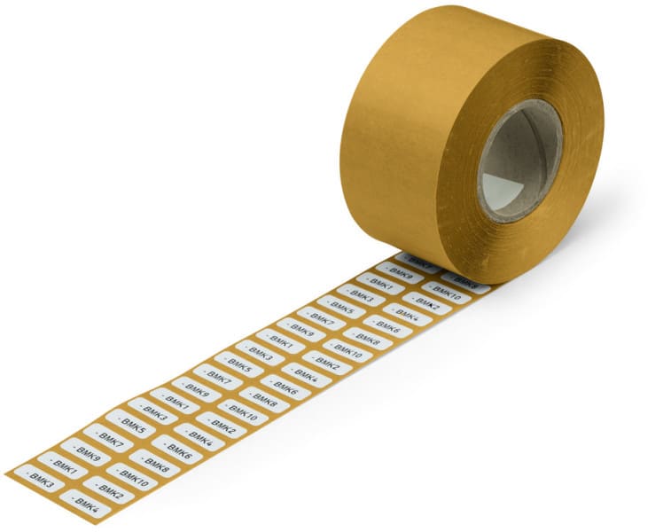 WAGO - Gewebeetiketten, für Smart Printer, permanent klebend, weiß