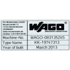 WAGO - Typenschilder, 70x33mm, silberfarben