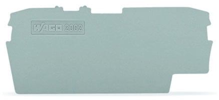 WAGO - Abschluss- und Zwischenplatte, 1mm dick, grau