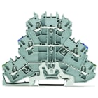 WAGO - Dreistockklemme, Schutzleiter-/Durchgangs-/Durchgangsklemme, 2,5mm², grau