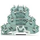 WAGO - Dreistockklemme, Schutzleiter-/Durchgangs-/Durchgangsklemme, 2,5mm², grau