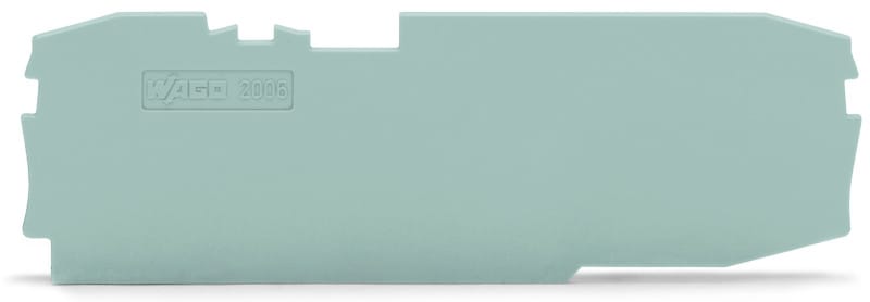 WAGO - Abschluss- und Zwischenplatte, 1mm dick, grau