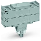WAGO - Doppelsicherungsstecker, für G-Sicherungseinsatz 5x20mm, ohne Defektanzeige, grau