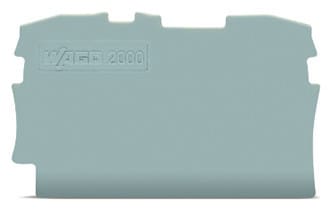 WAGO - Abschluss- und Zwischenplatte, 0,7mm dick, grau