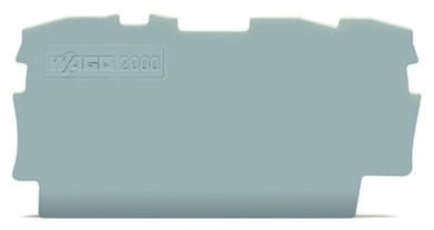 WAGO - Abschluss- und Zwischenplatte, 0,7mm dick, grau