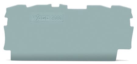WAGO - Abschluss- und Zwischenplatte, 0,7mm dick, grau