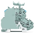 WAGO - Doppelstockklemme, Schirmleiter-/Durchgangsklemme, mit Abschlussplatte, grau