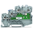 WAGO - 3-Leiter-Aktorenklemme, LED gelb, für PNP-(plus-)schaltende Aktoren, grau