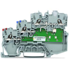 WAGO - 3-Leiter-Initiatorenklemme, LED gelb, für NPN-(minus-)schaltende Initiatoren, grau