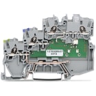 WAGO - 3-Leiter-Aktorenklemme, LED gelb, für PNP-(plus-)schaltende Aktoren, grau