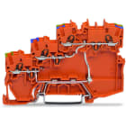 WAGO - 3-Leiter-Aktoreneinspeiseklemme f.PNP-(plus-)schaltende Aktoren m. PE-Anschluss,orange