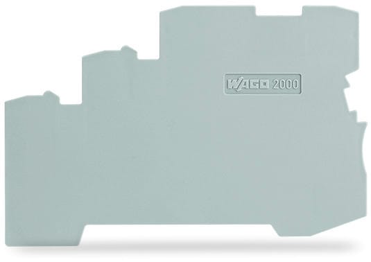 WAGO - Abschluss- und Zwischenplatte, 1mm dick, für 3-Leiter-Klemmen, grau