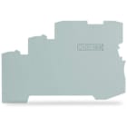WAGO - Abschluss- und Zwischenplatte, 1mm dick, für 3-Leiter-Klemmen, grau