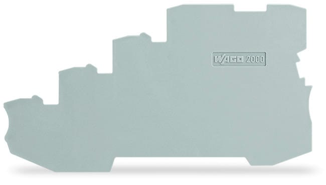 WAGO - Abschluss- und Zwischenplatte, 1mm dick, für 4-Leiter-Klemmen, grau