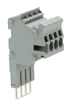WAGO - Modularer TOPJOB®S-Steckverbinder, anreihbar, für Brückerschlitze, grau