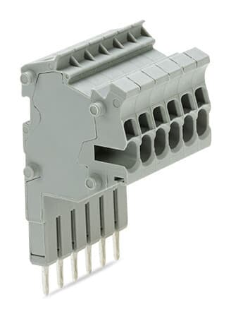 WAGO - Modularer TOPJOB®S-Steckverbinder, anreihbar, für Brückerschlitze, grau