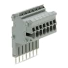 WAGO - Modularer TOPJOB®S-Steckverbinder, anreihbar, für Brückerschlitze, grau